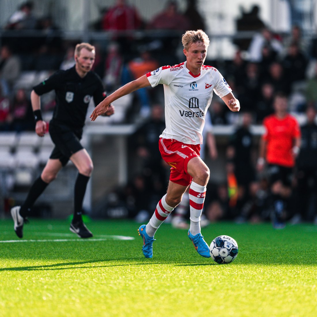 Filip Stensland i aksjon mot Åsane i 2022.