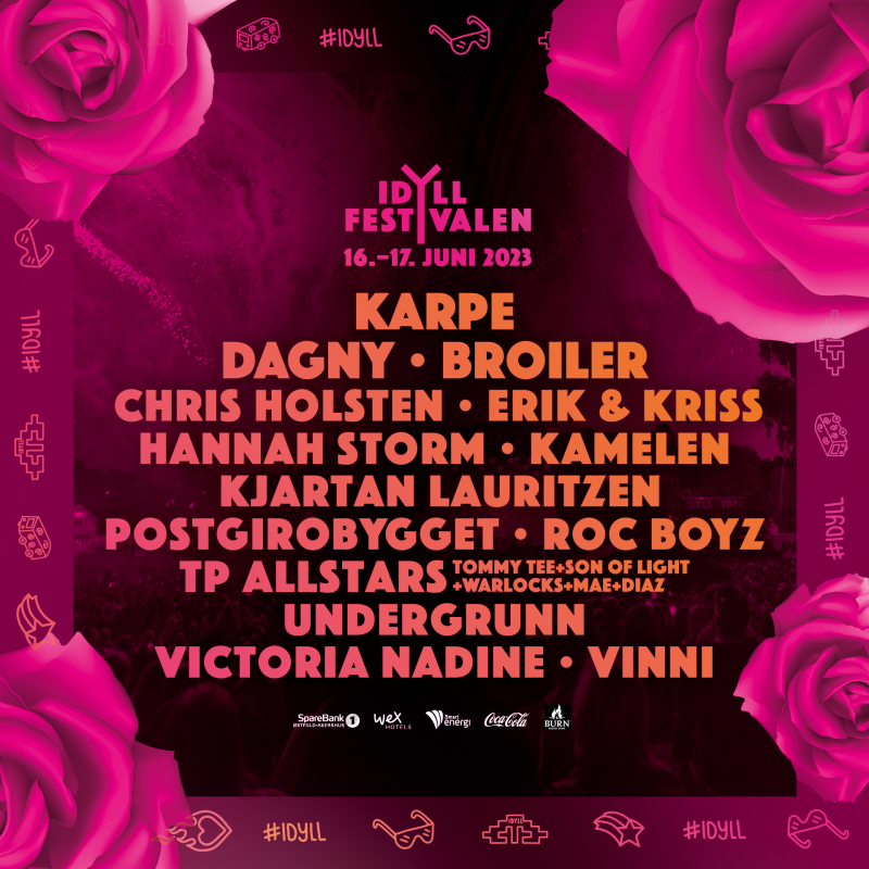 Årets føreløpige line-up til IDYLL Festivalen 2023