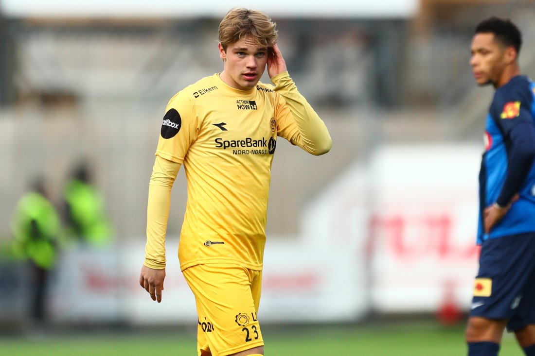 Jeppe Kjær i aksjon for Bodø/Glimt i 4-0-seieren mot Stabæk i 2023. (Foto: Mats Torbergsen / NTB)