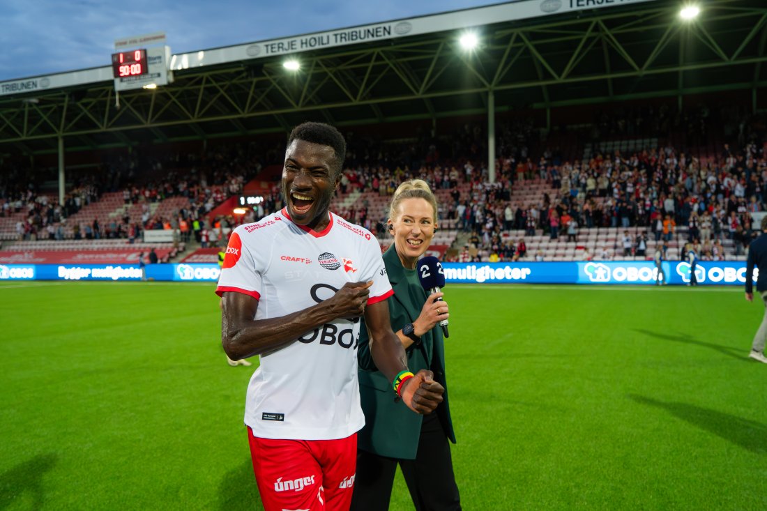 Maï Traoré ble den store helten med sin overtidsscoring i 1-0-seieren over Haugesund tidligere i august. (Foto: Qwerty AS)